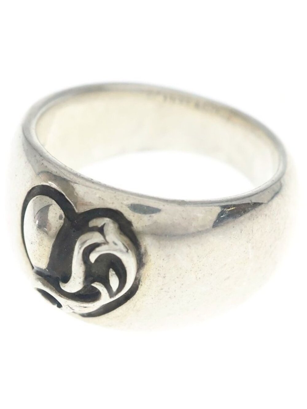 Chrome Hearts Heart in Band Silver Ring